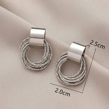 Vintage Metallisch Goldfarbene Mehrere Kleine Runde Steckerohrringe Damen Koreanischer Schmuck Mode Hochzeitsparty Ohrringe Schmuckgeschenke